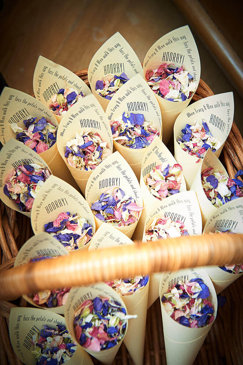 Confetti made from dried flower petals