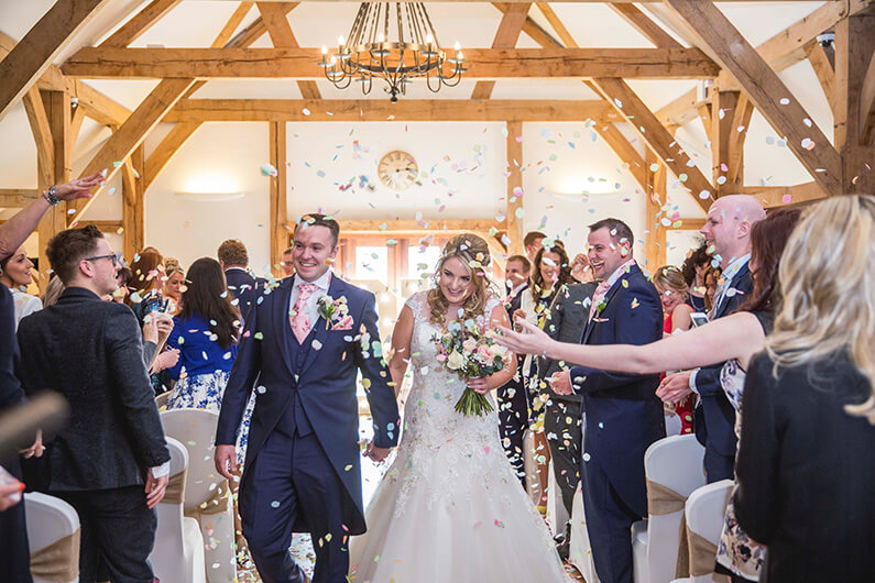 Micaela and Garry just married confetti