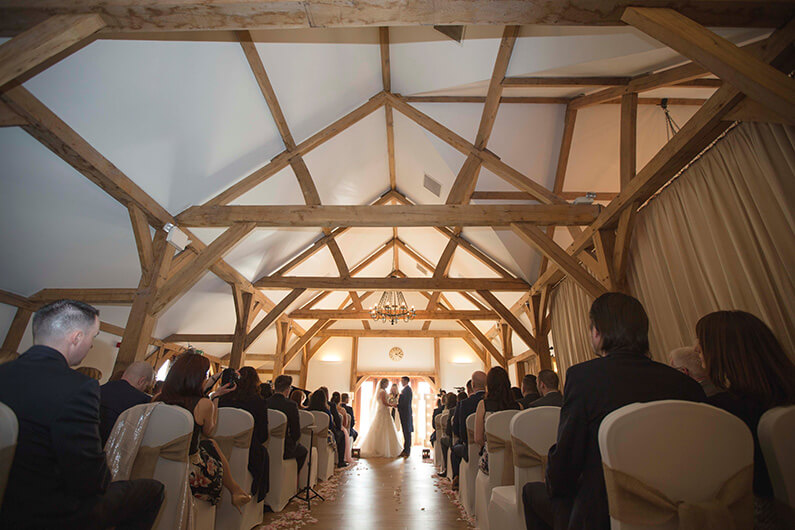 Micaela and Garry's civil ceremony in the barn