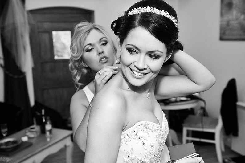 Getting ready for her big day at Sandhole Oak Barn