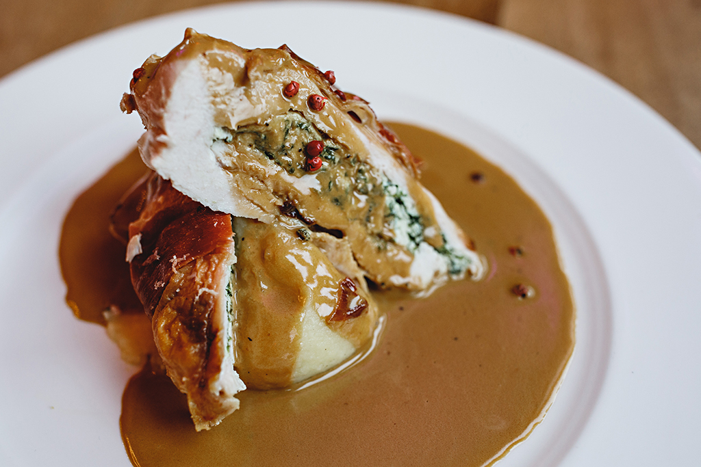 Mouth-watering and warming wedding food was served at this Cheshire barn wedding venue