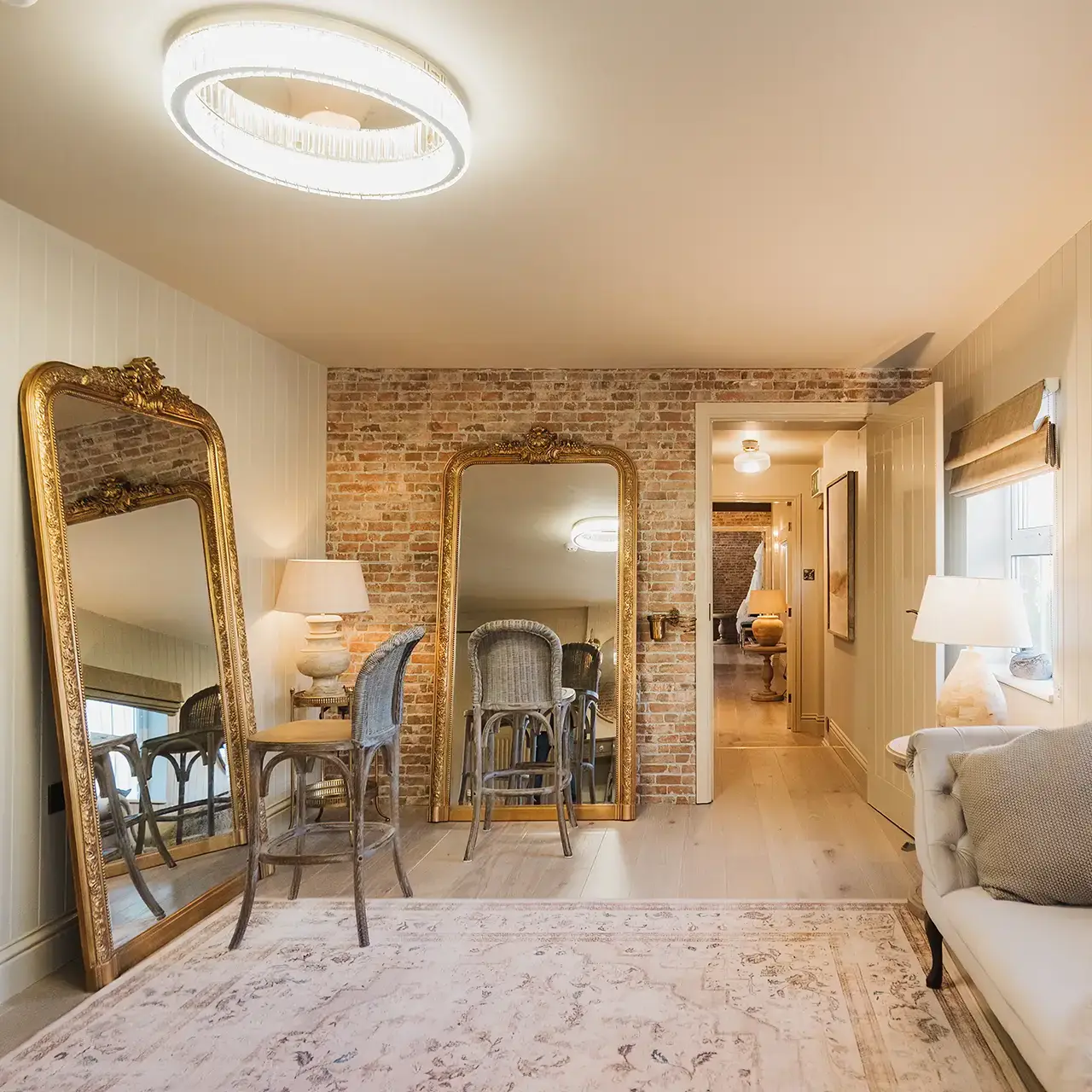 sandhole oak barn dressing room mirrors crop